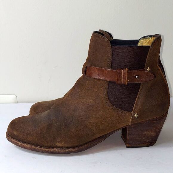 Rag & Bone Durham Brown Distressed Ankle Boots Sz 9 - Picture 3 of 12